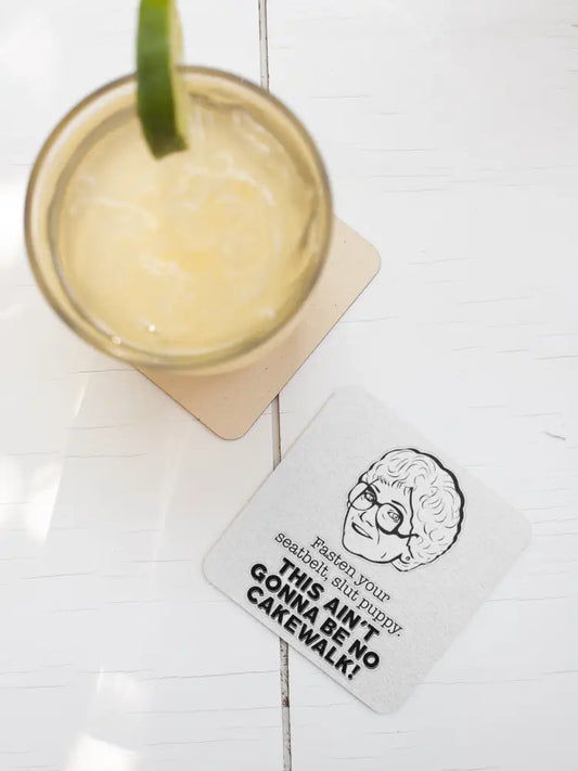 Buckle Up Buttercup Coaster