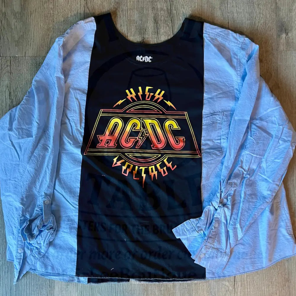 Reworked ACDC Long Sleeve Shirts & Tops