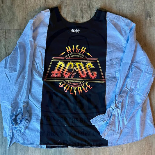 Reworked ACDC Long Sleeve Shirts & Tops