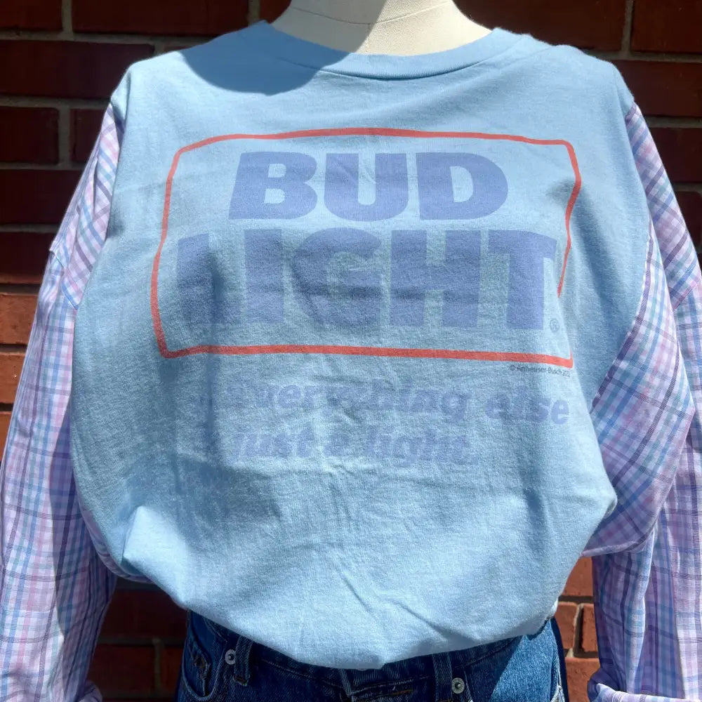 Reworked Bud Light Long Sleeve Shirts & Tops