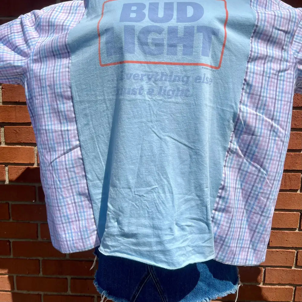 Reworked Bud Light Long Sleeve Shirts & Tops