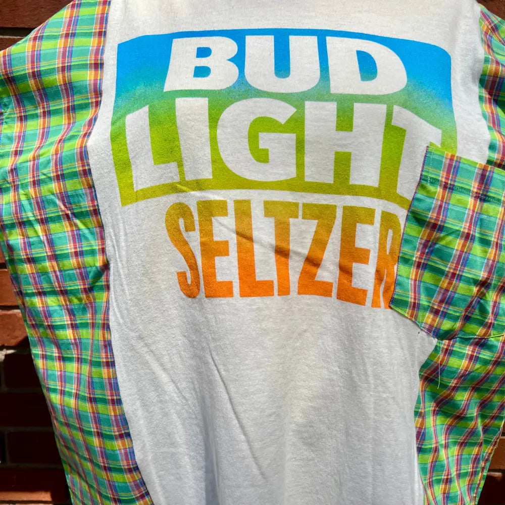 Reworked Bud Light Seltzer Long Sleeve Shirts & Tops