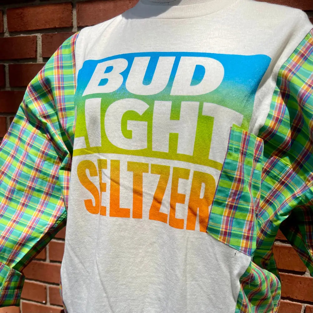 Reworked Bud Light Seltzer Long Sleeve Shirts & Tops