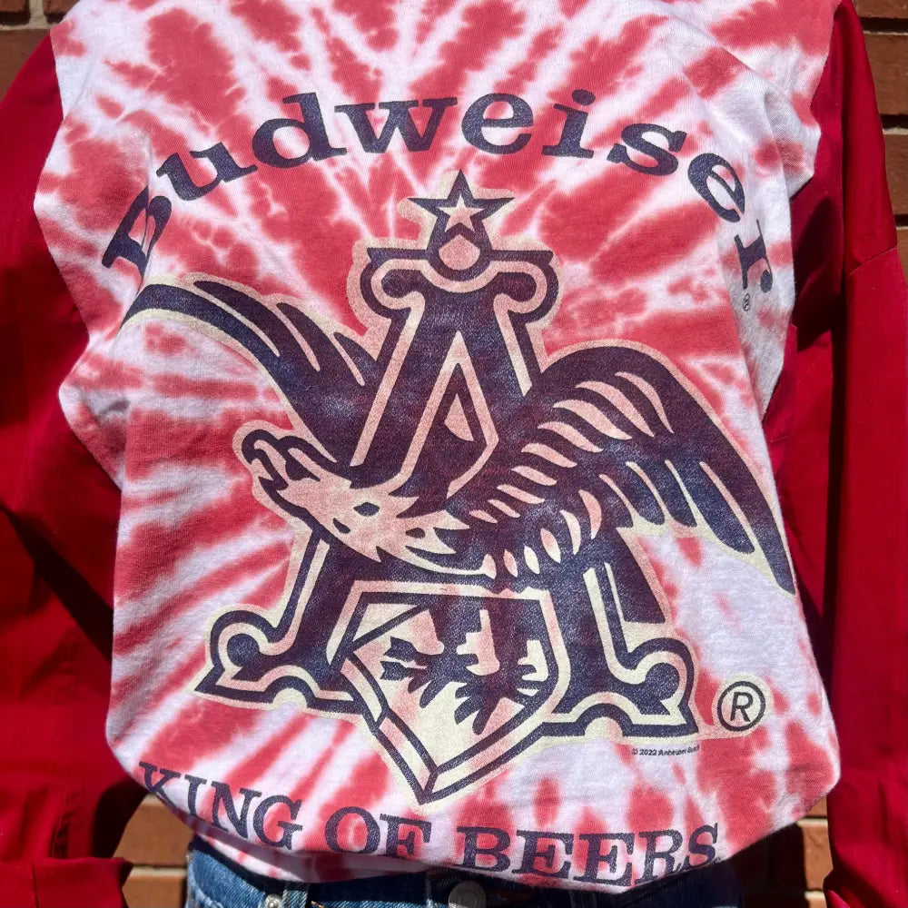Reworked Budweiser Flannel Long Sleeve Shirts & Tops