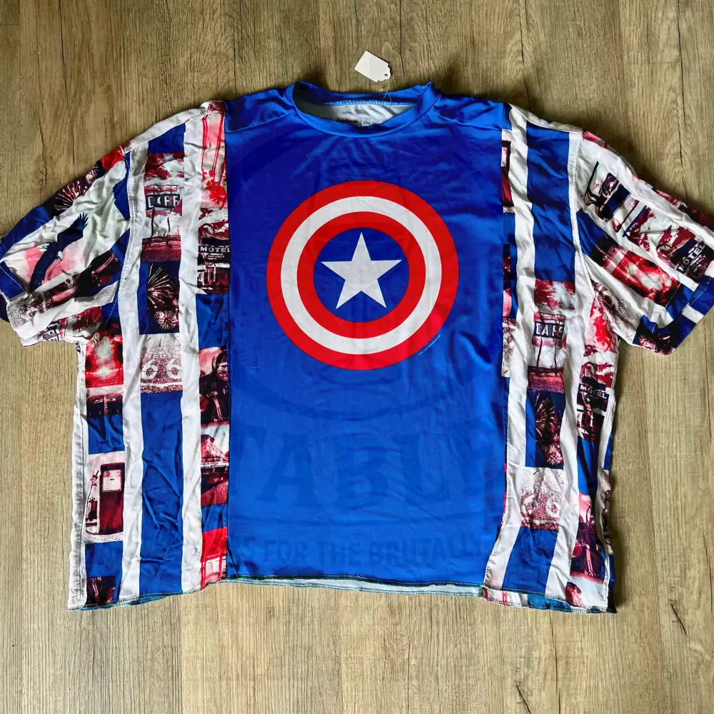 Reworked Captain America Short Sleeve Shirts & Tops