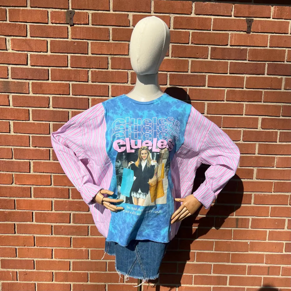 Reworked Clueless Long Sleeve Shirts & Tops