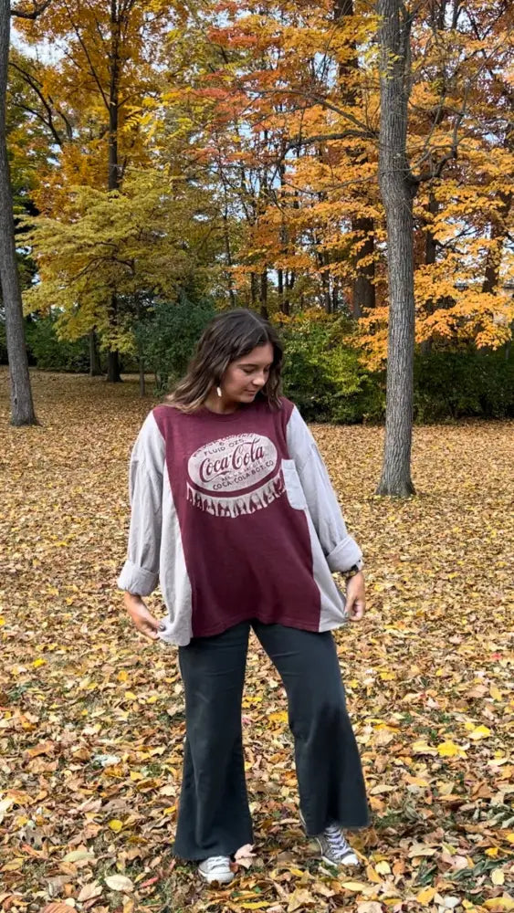 Reworked Coca-Cola Long Sleeve Shirts & Tops