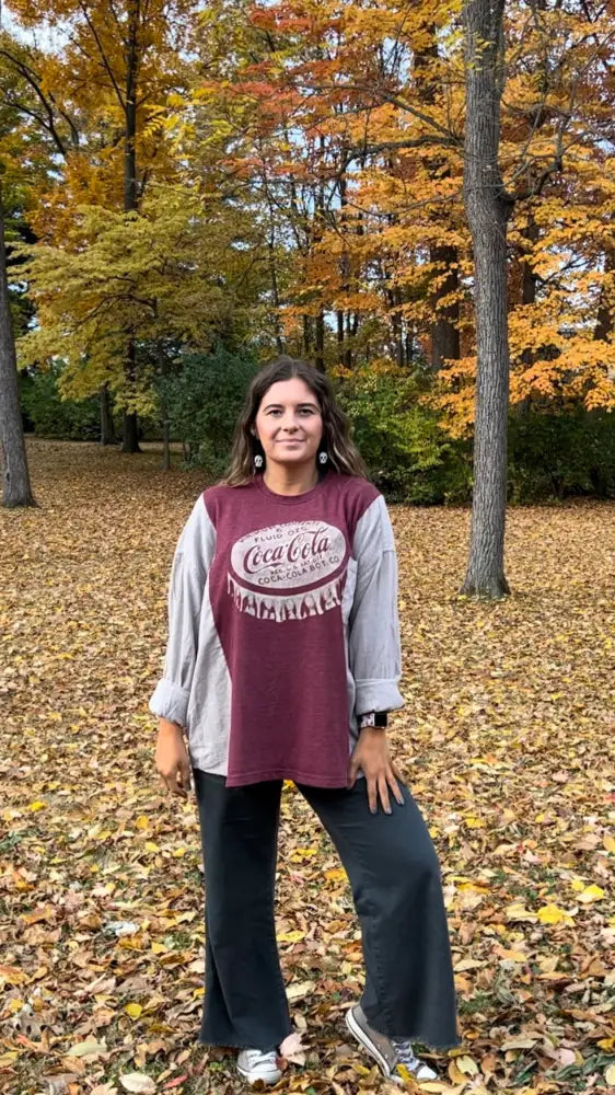 Reworked Coca-Cola Long Sleeve Shirts & Tops