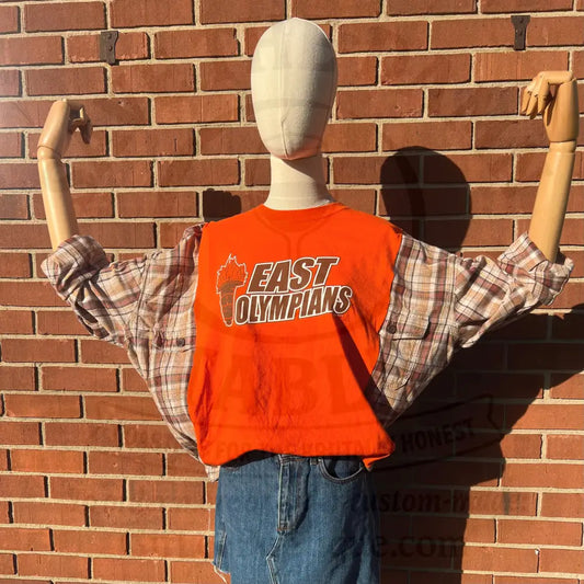 Reworked Columbus East Flannel Long Sleeve Shirts & Tops