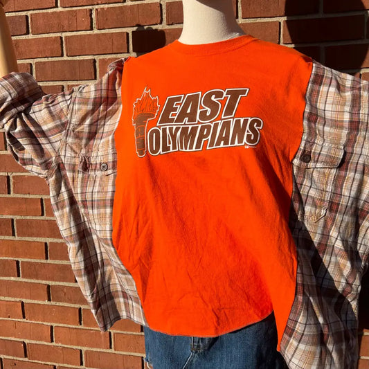 Reworked Columbus East Flannel Long Sleeve Shirts & Tops