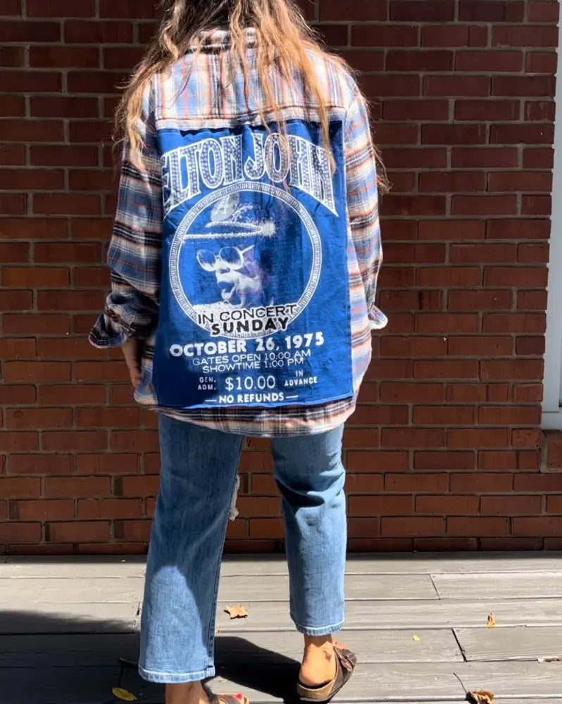 Reworked Elton John Shacket Shirts & Tops