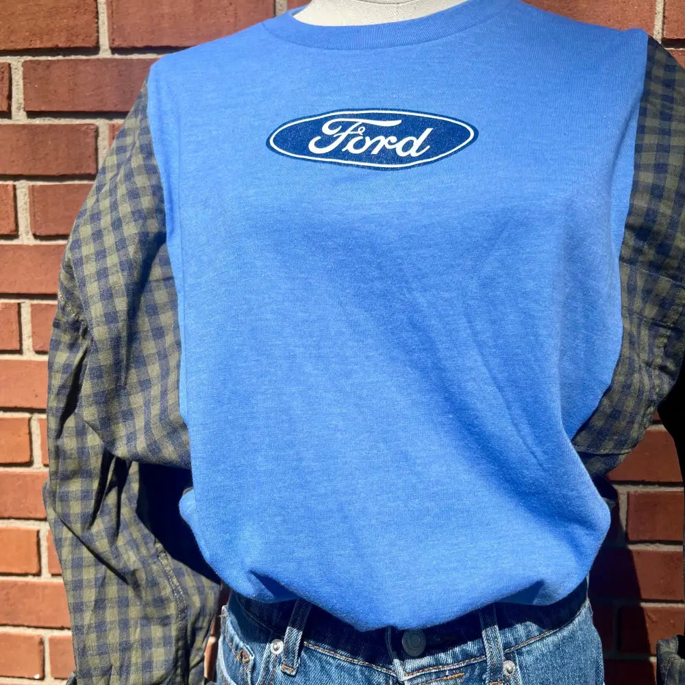 Reworked Ford Flannel Long Sleeve Shirts & Tops