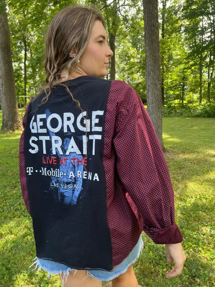 Reworked George Strait Long Sleeve Shirts & Tops