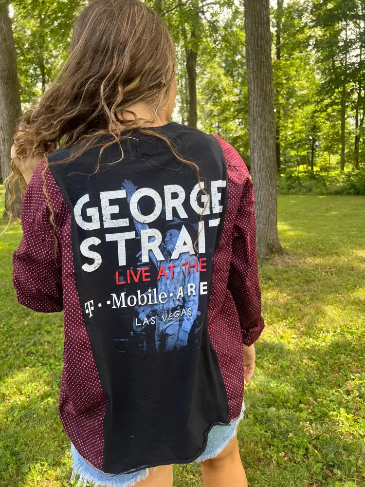 Reworked George Strait Long Sleeve Shirts & Tops
