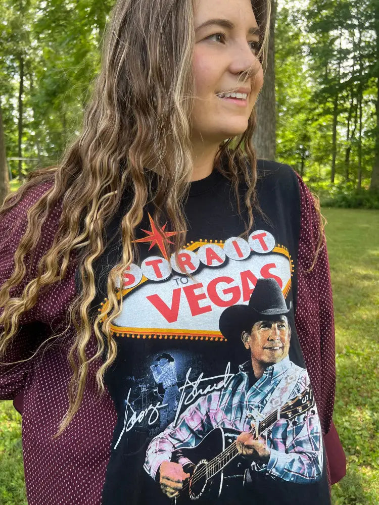 Reworked George Strait Long Sleeve Shirts & Tops