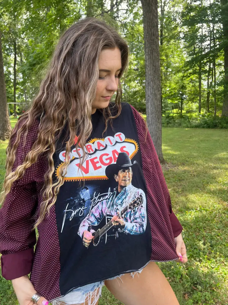 Reworked George Strait Long Sleeve Shirts & Tops