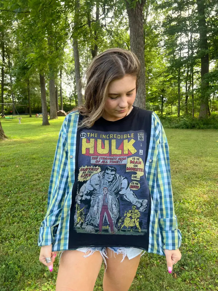 Reworked Incredible Hulk Long Sleeve Shirts & Tops