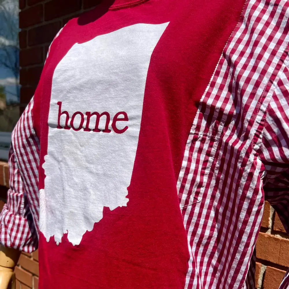 Reworked Indiana University Flannel Long Sleeve Shirts & Tops