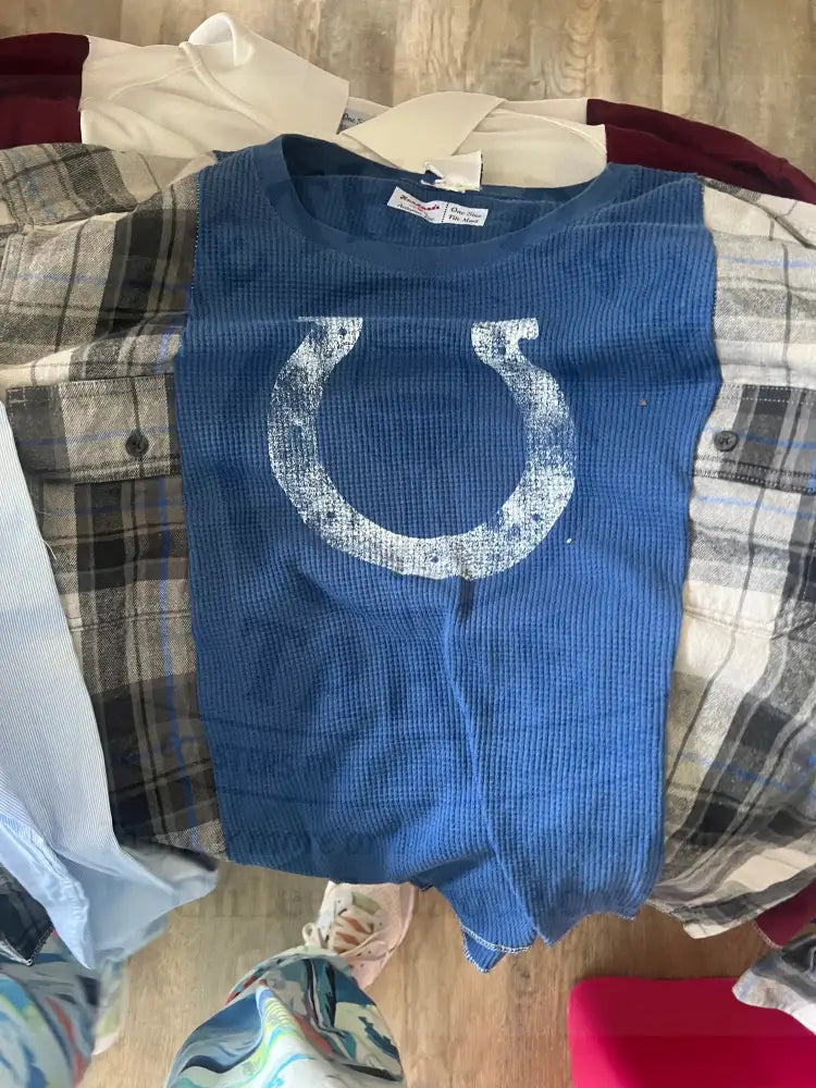Reworked Indianapolis Colts Flannel Long Sleeve Shirts & Tops