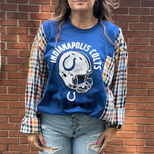 Reworked Indianapolis Colts Long Sleeve Shirts & Tops
