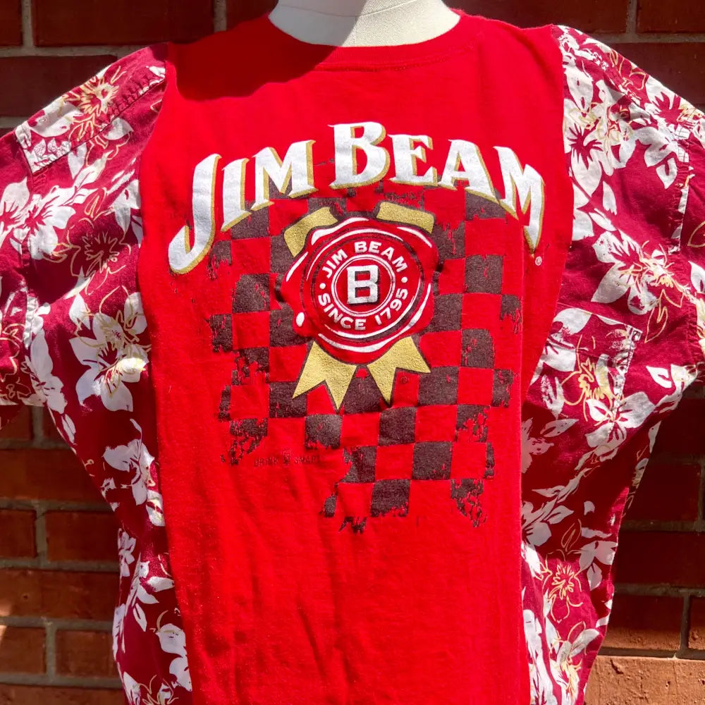Reworked Jim Beam Short Sleeve Shirts & Tops