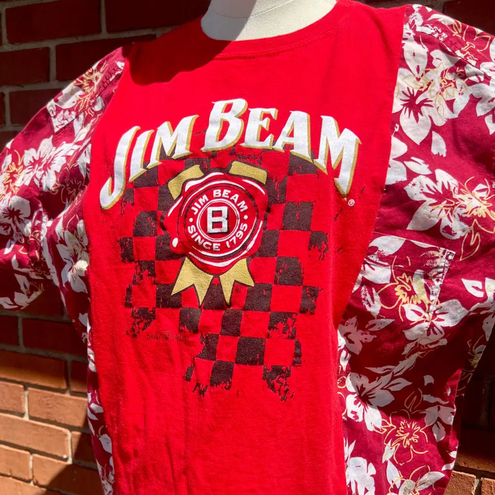 Reworked Jim Beam Short Sleeve Shirts & Tops
