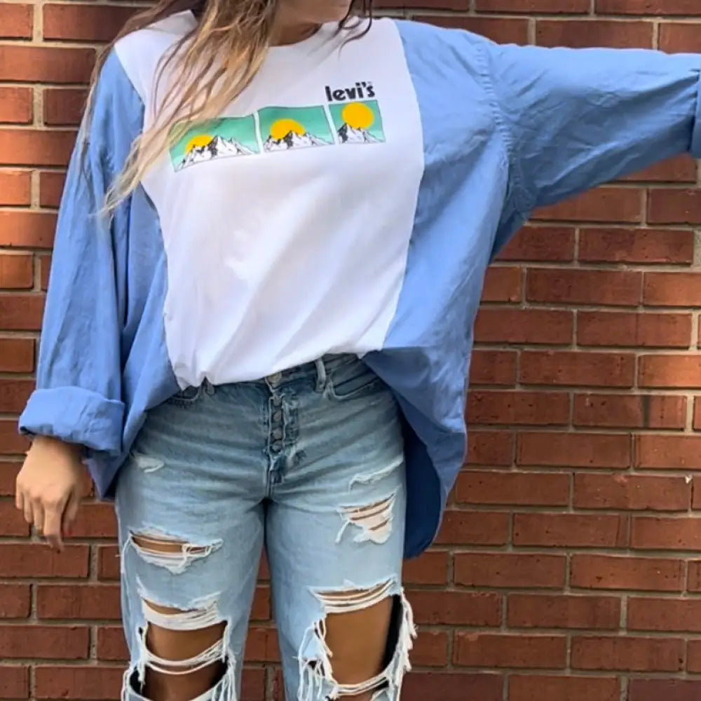 Reworked Levi’s Long Sleeve Shirts & Tops