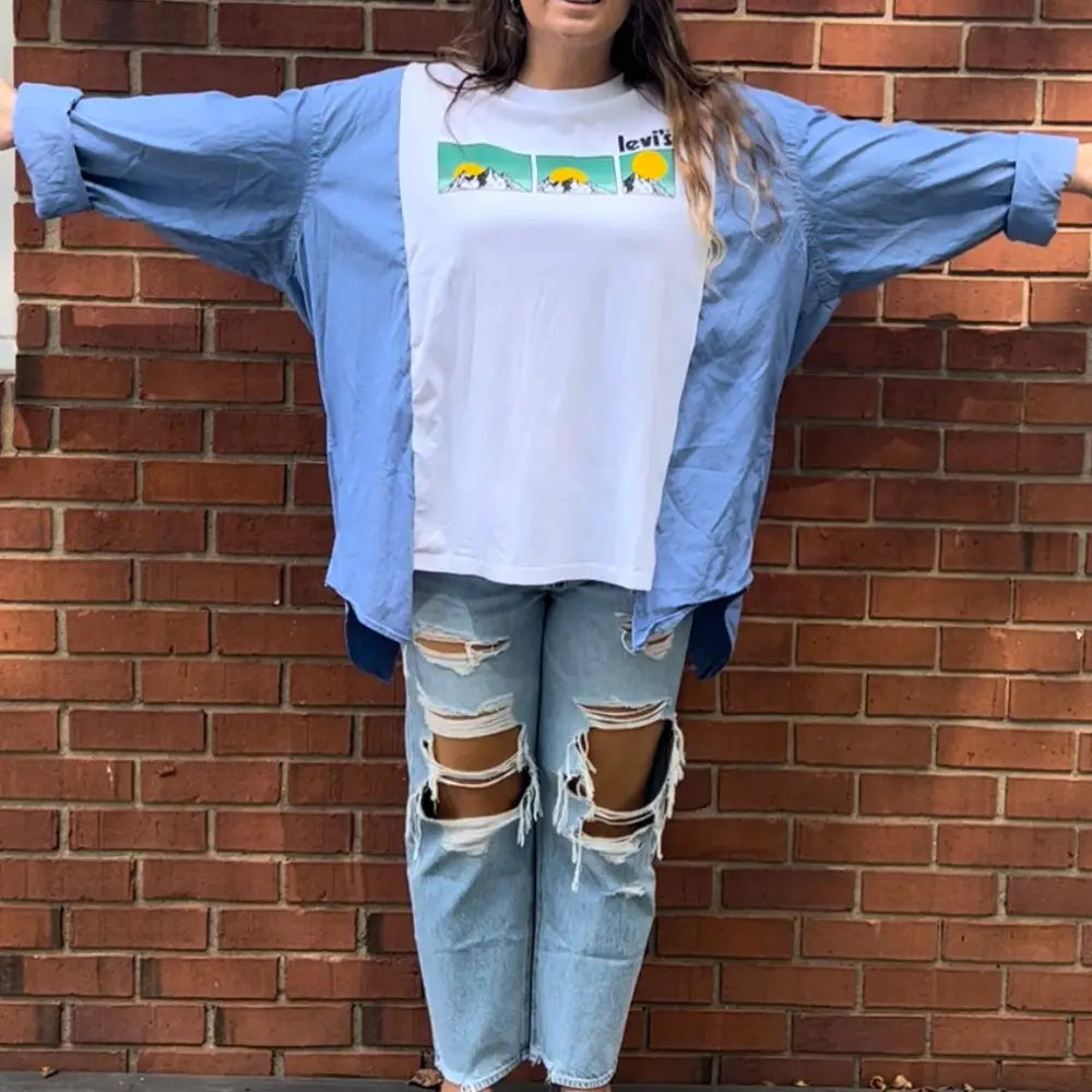 Reworked Levi’s Long Sleeve Shirts & Tops