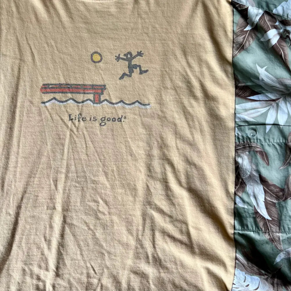 Reworked Life Is Good Short Sleeve Shirts & Tops