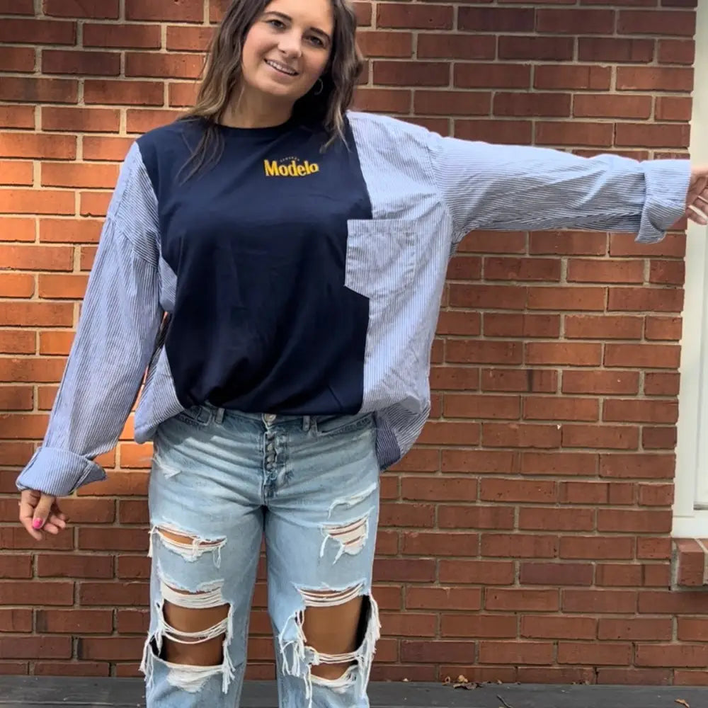 Reworked Modelo Long Sleeve Shirts & Tops