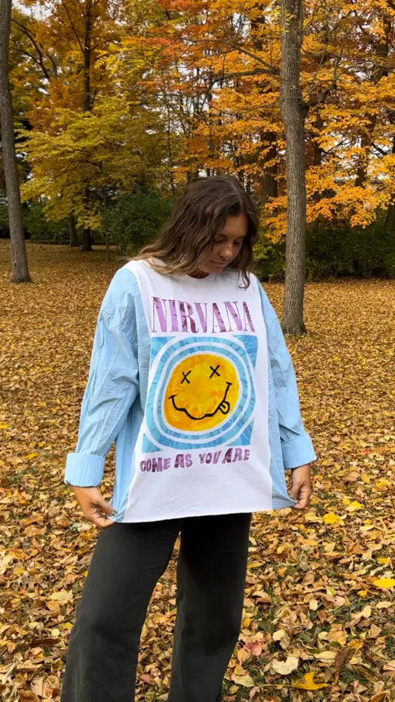 Reworked Nirvana Long Sleeve Shirts & Tops