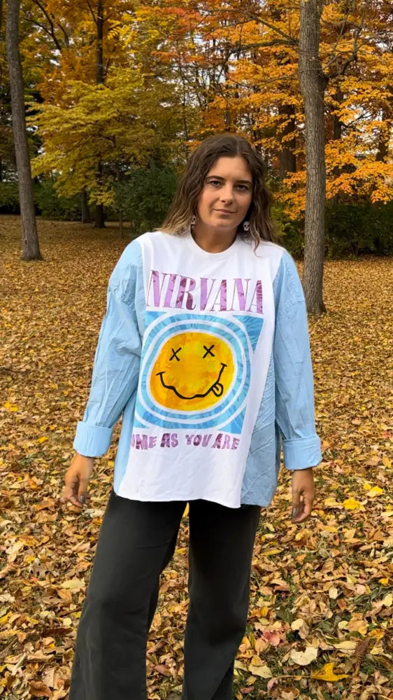 Reworked Nirvana Long Sleeve Shirts & Tops