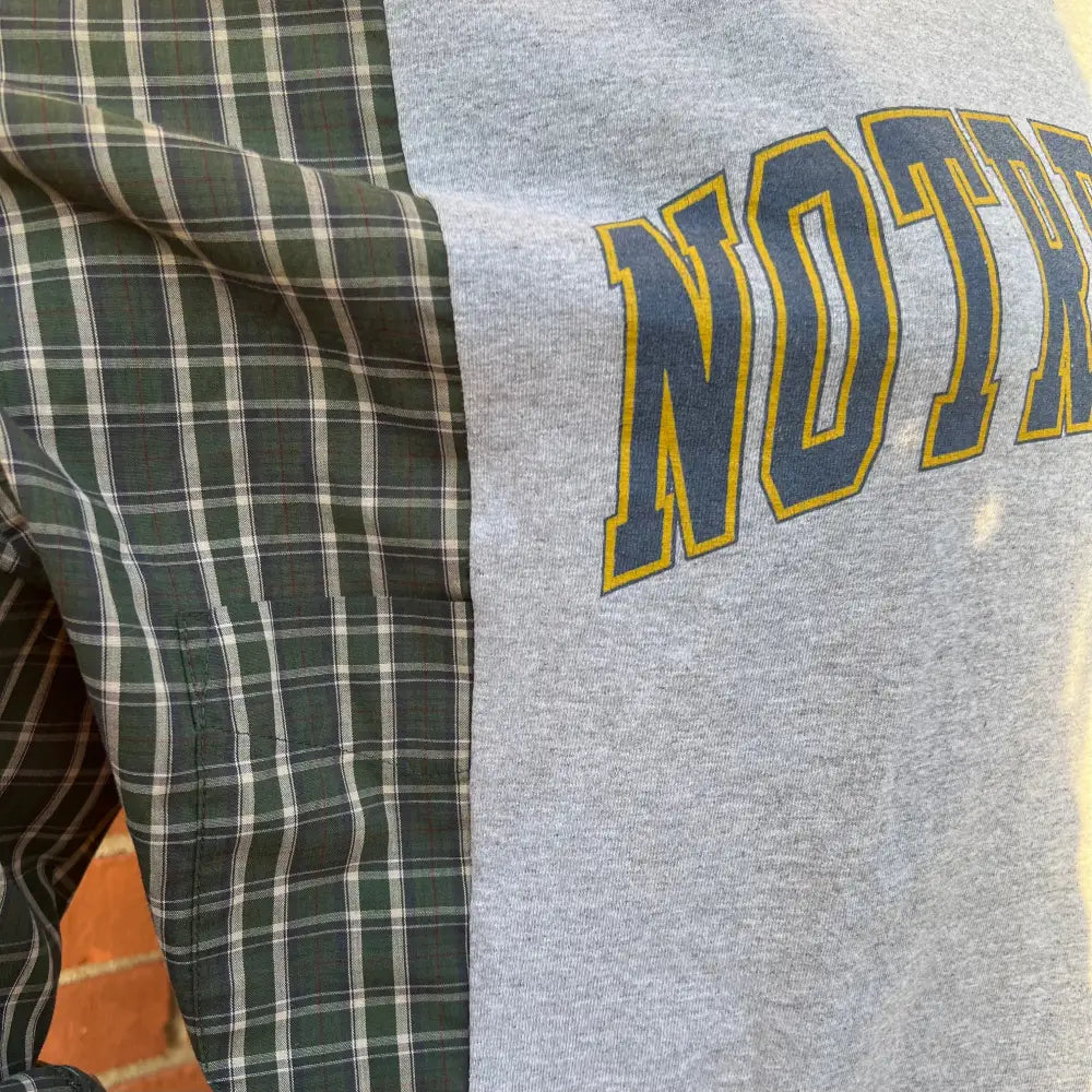 Reworked Notre Dame Long Sleeve Shirts & Tops