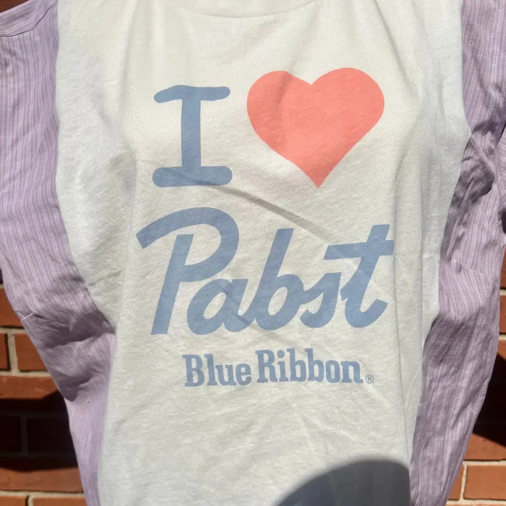 Reworked Pabst Blue Ribbon Crop Top Shirts & Tops