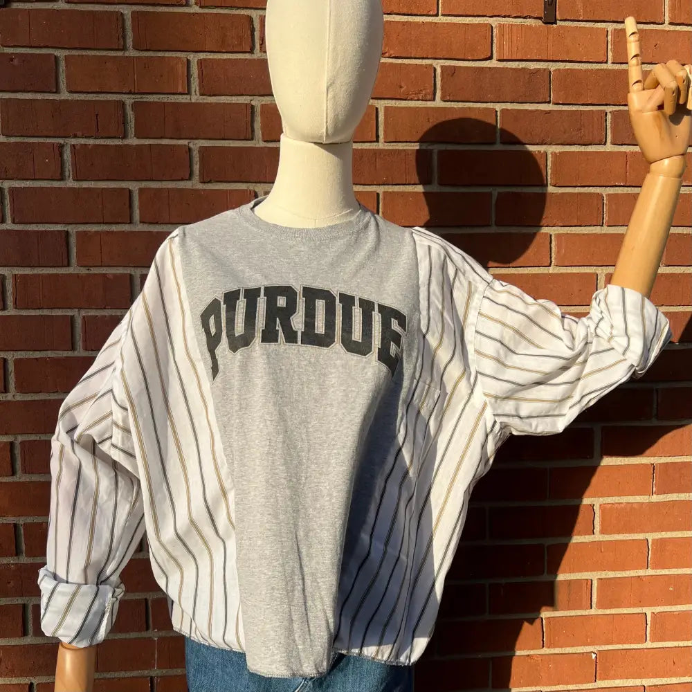 Reworked Purdue University Long Sleeve Shirts & Tops