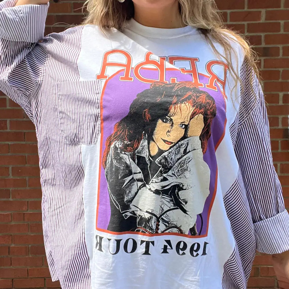 Reworked Reba McEntire 1994 Tour Long Sleeve Shirts & Tops