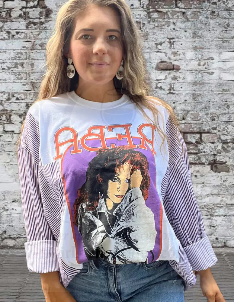 Reworked Reba McEntire 1994 Tour Long Sleeve Shirts & Tops