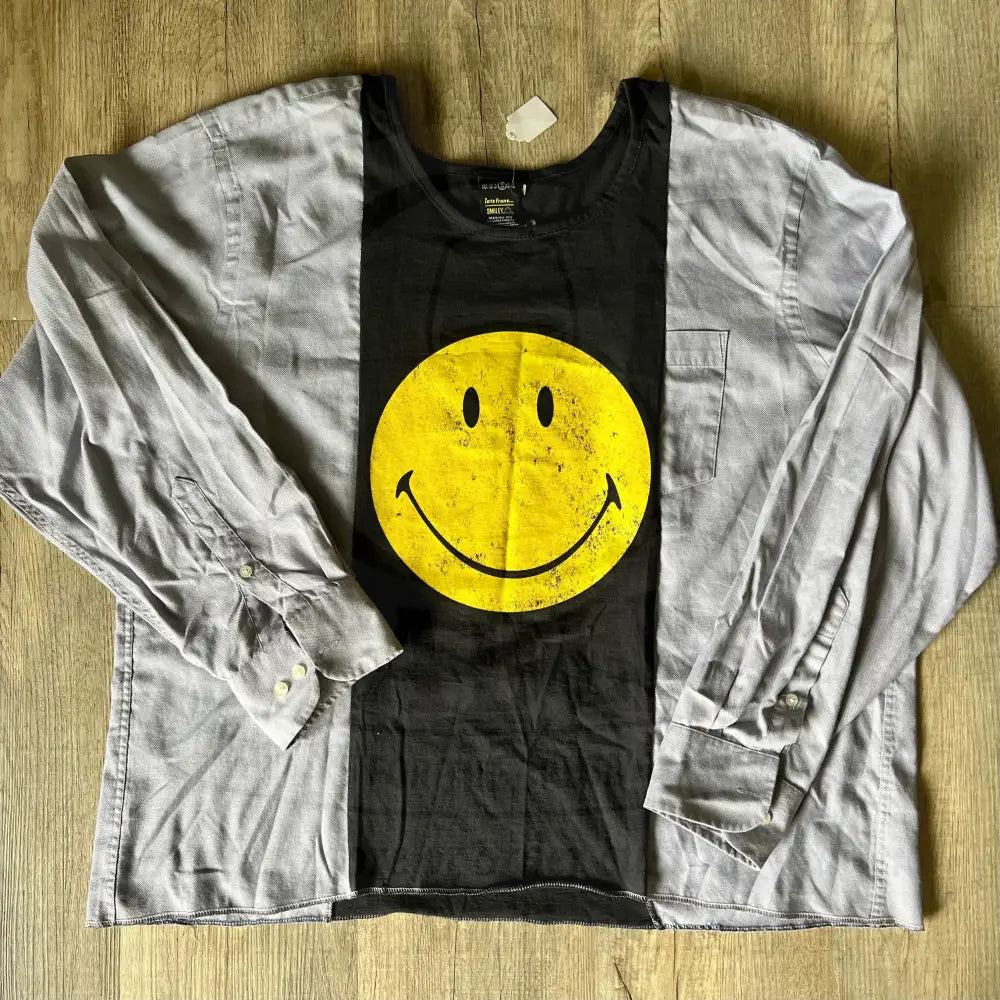 Reworked Smiley Long Sleeve Shirts & Tops