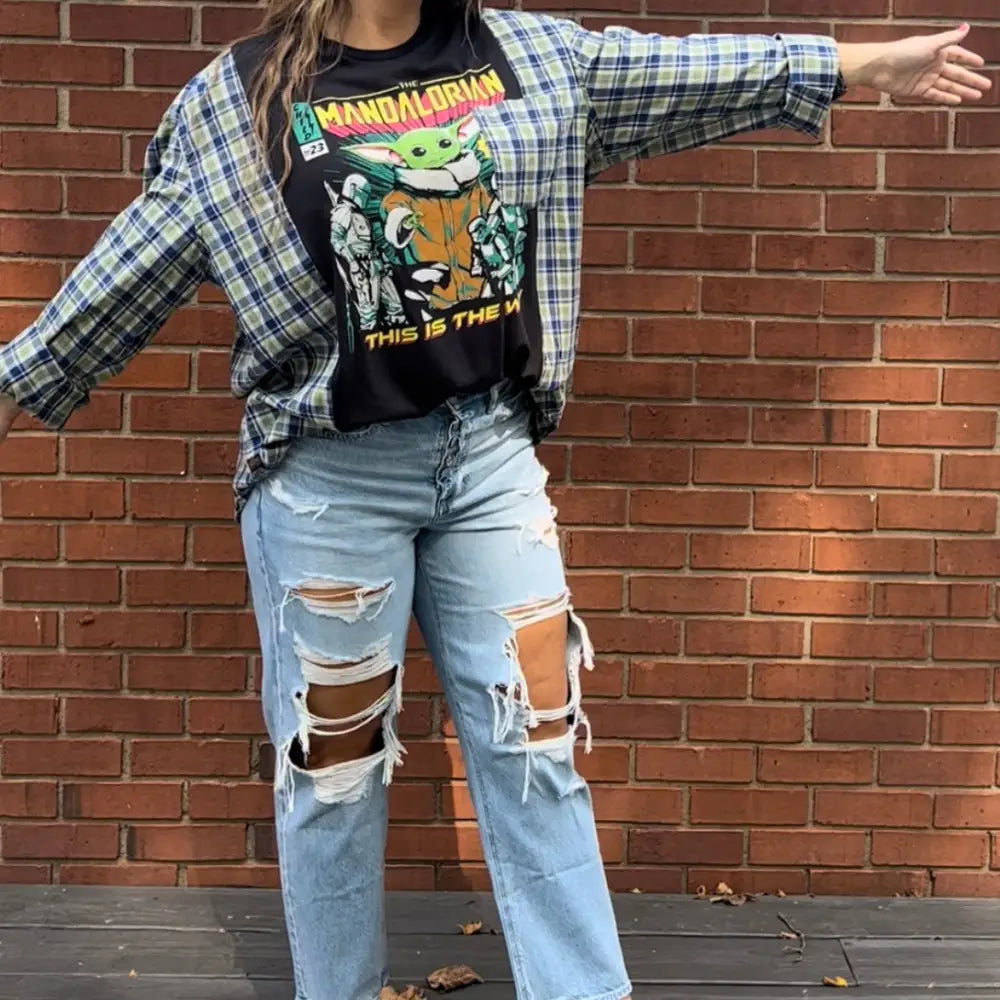 Reworked Star Wars Long Sleeve Shirts & Tops