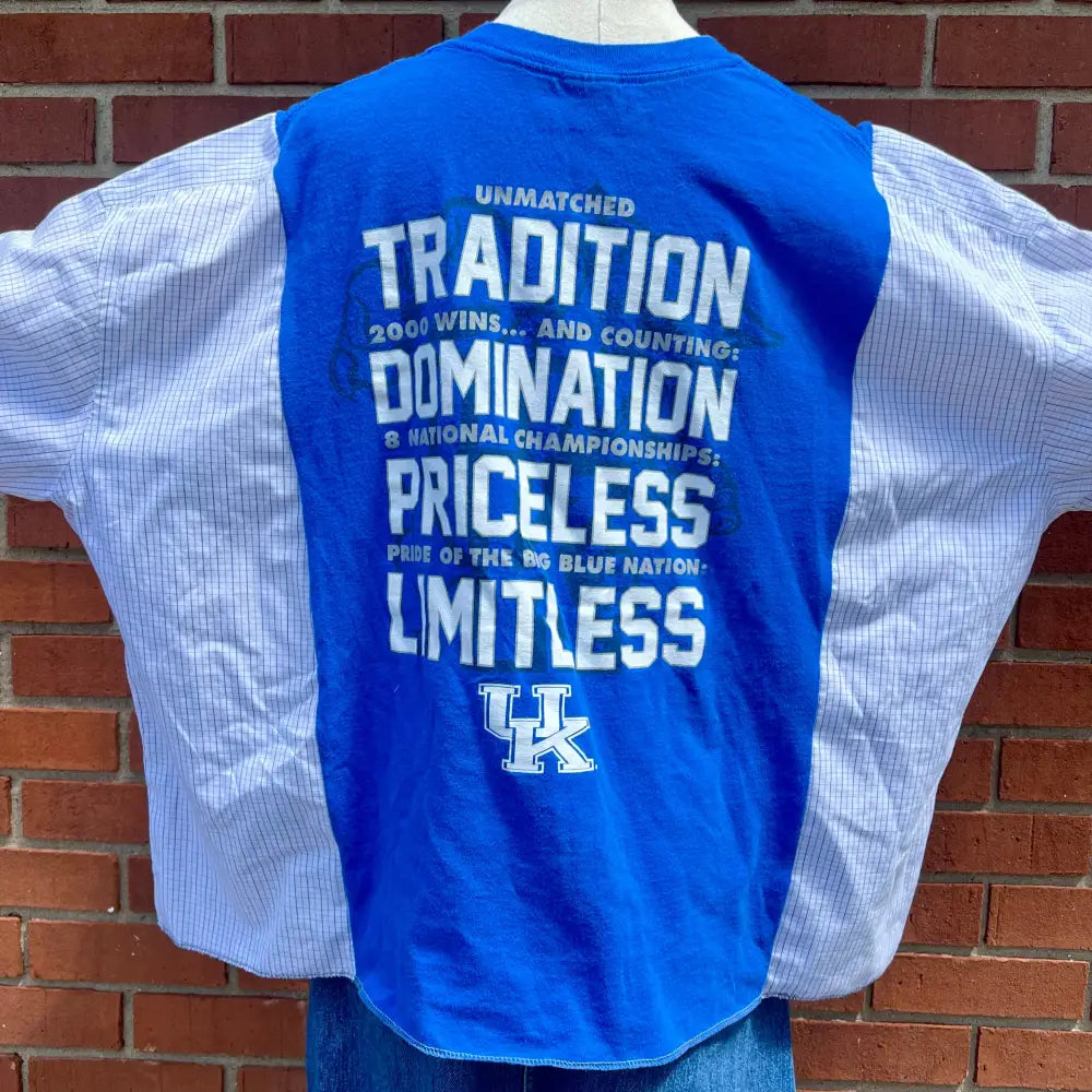 Reworked University of Kentucky Basketball Flannel Long Sleeve Shirts & Tops