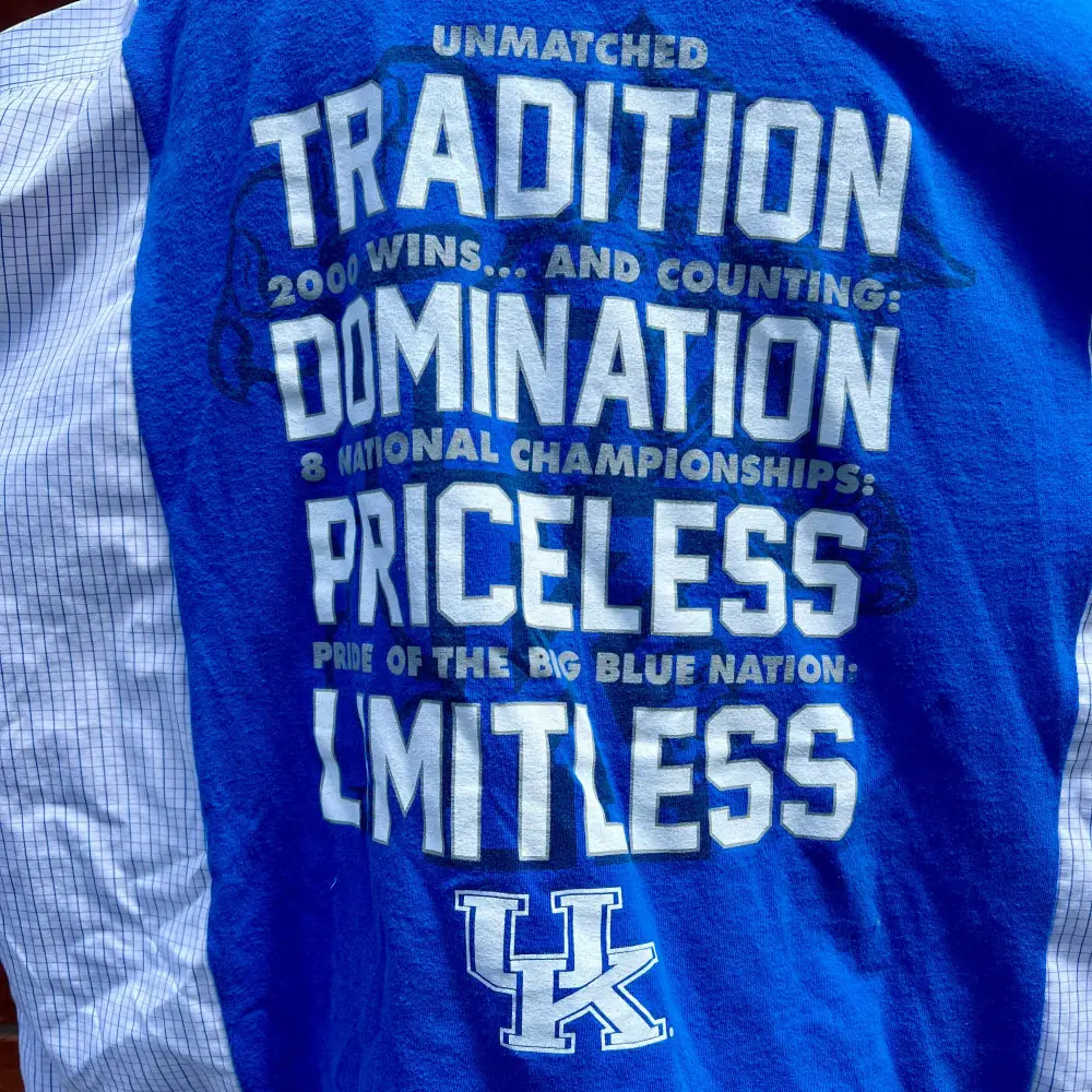 Reworked University of Kentucky Basketball Flannel Long Sleeve Shirts & Tops