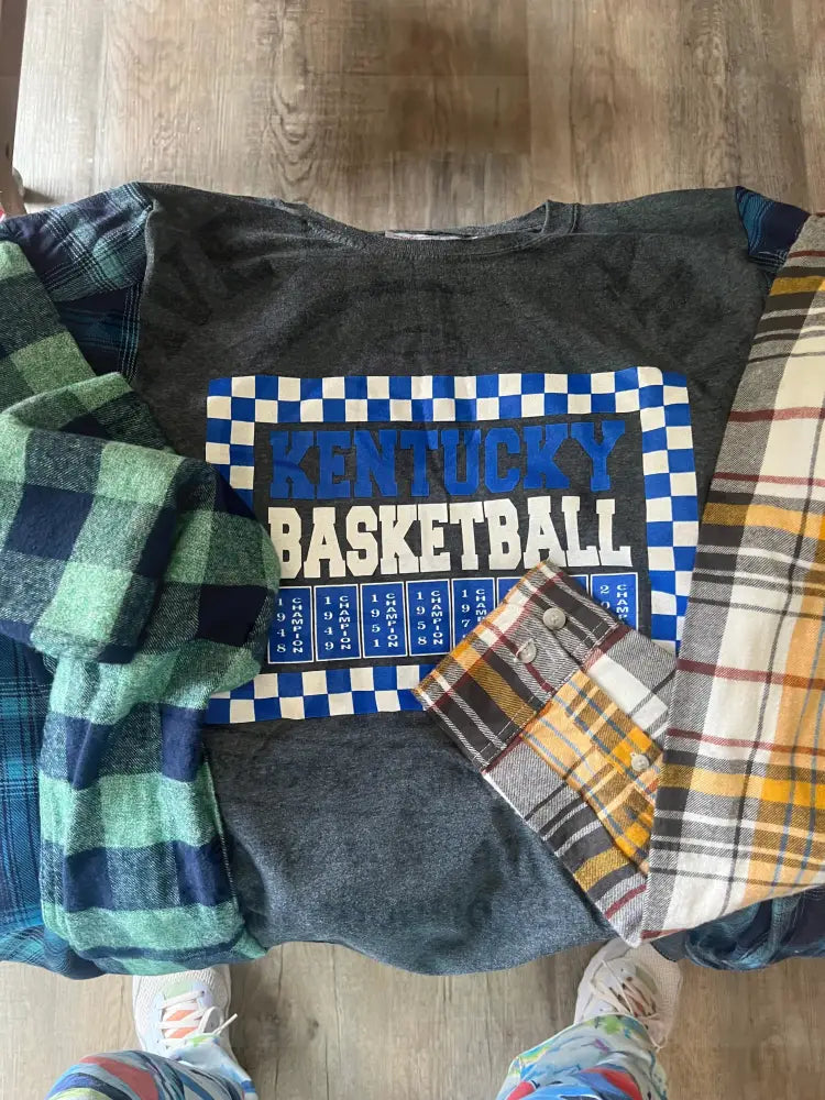 Reworked University of Kentucky Basketball Long Sleeve Shirts & Tops