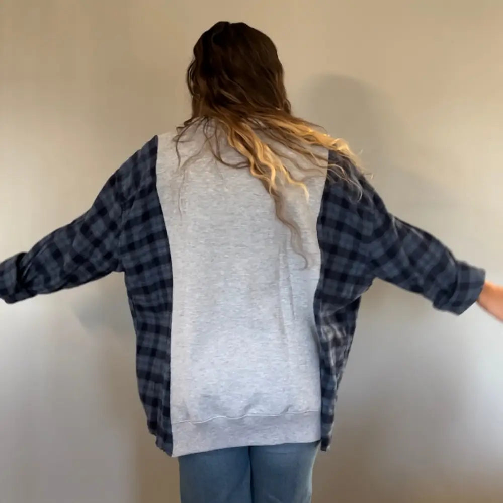 Reworked University of Kentucky Flannel Long Sleeve Quarter Zip Shirts & Tops