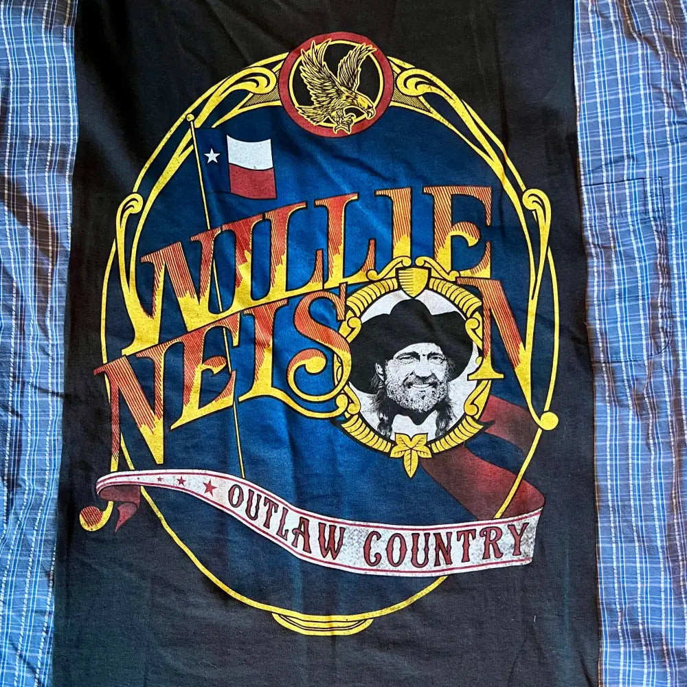 Reworked Willie Nelson Short Sleeve Shirts & Tops