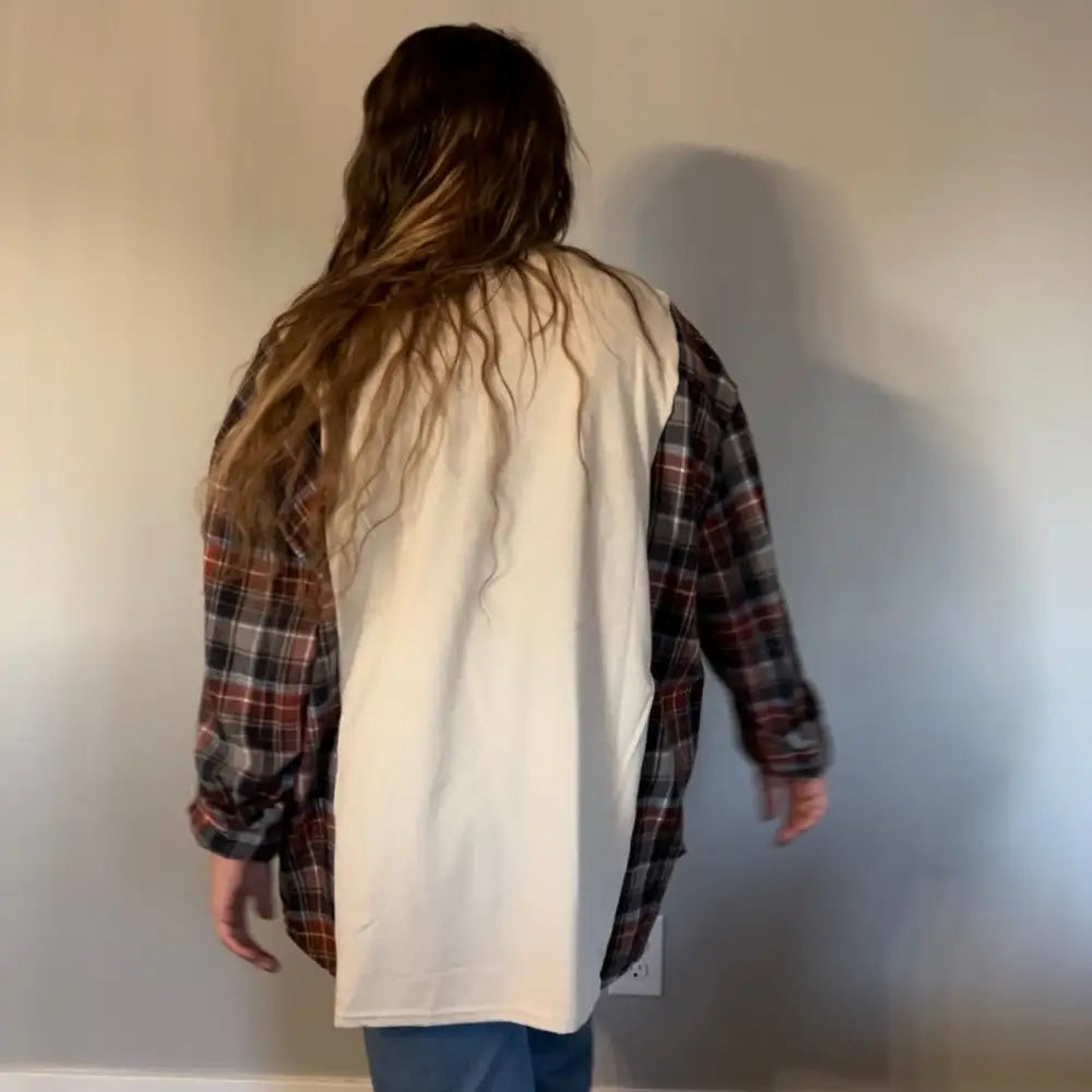 Reworked Woodstock Flannel Long Sleeve Shirts & Tops