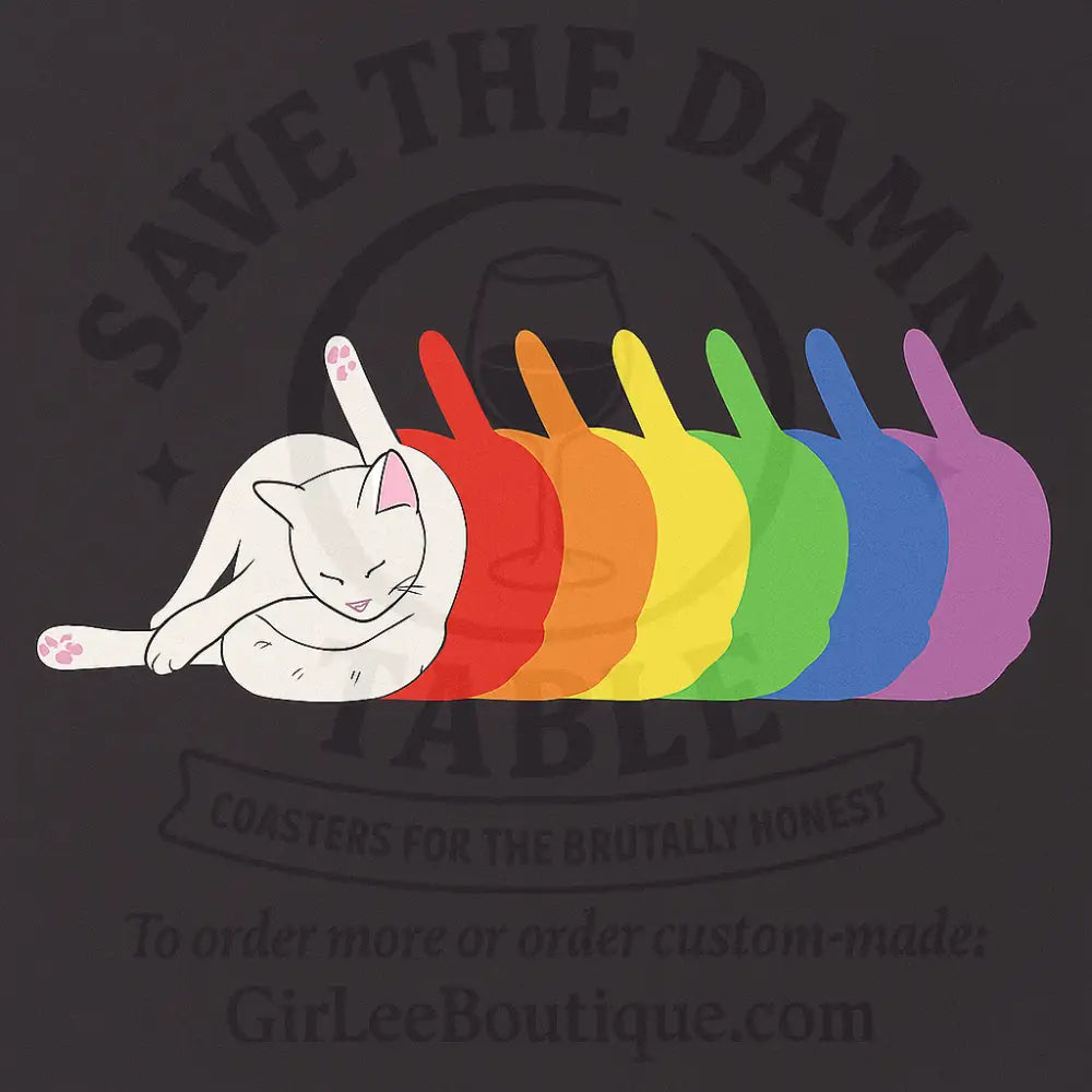Taste the Rainbow Lick Your Butt Coaster