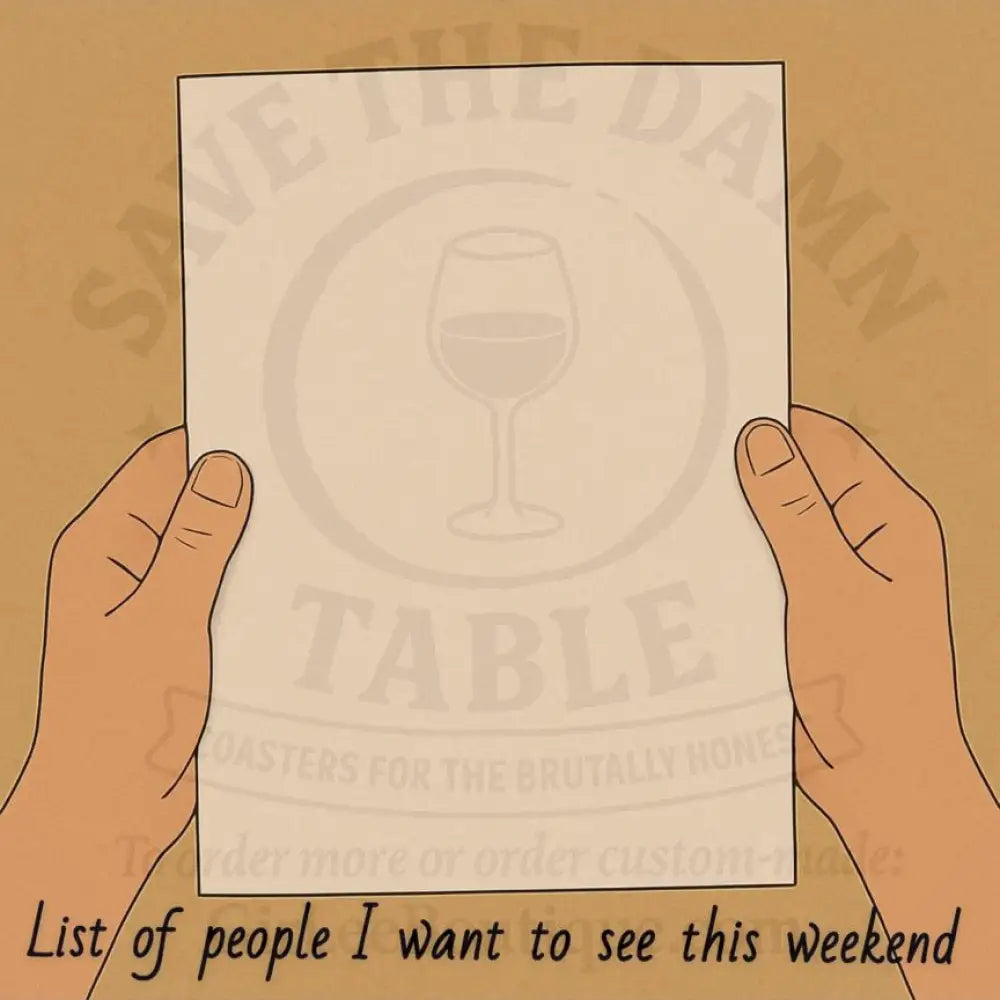 Weekend Guest List Coaster