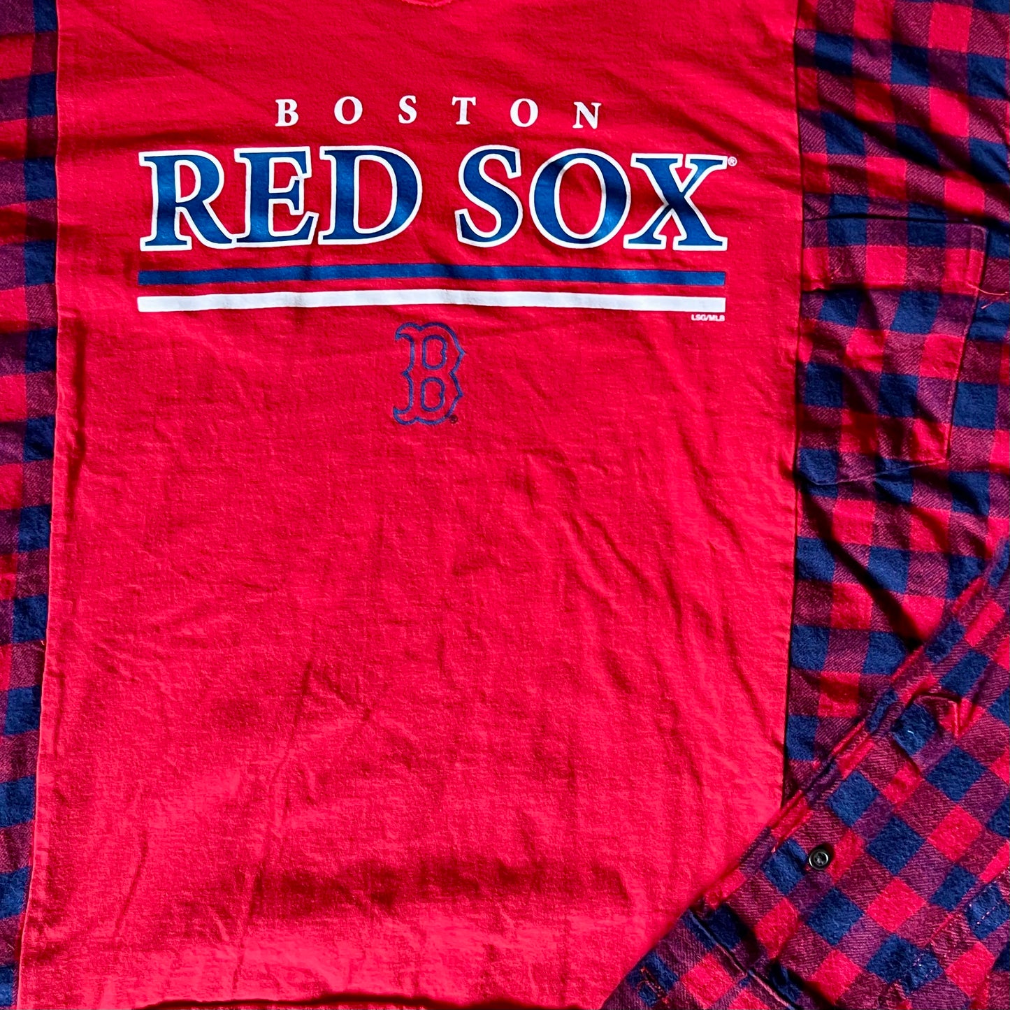 Reworked Boston Red Sox Flannel Long Sleeve