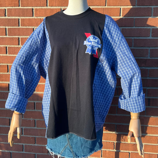 Reworked Pabst Blue Ribbon Long Sleeve