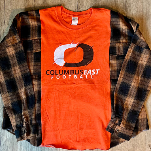 Reworked Columbus East Football Flannel Long Sleeve